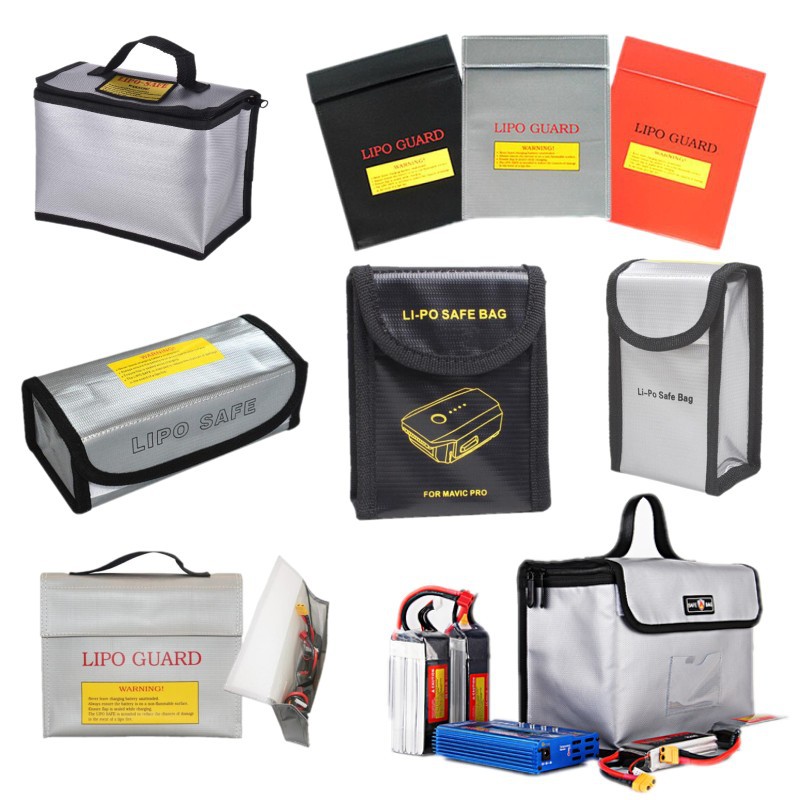 Fpv Drone Bag - กระเป๋านิรภัยแบตเตอรี่ลิเธียมกันไฟ ป้องกันการระเบิด กันน้ํา แบตเตอรี่รุ่นการบิน แหล่งจ่ายไฟมือถือ การเริ่มต้นและจัดเก็บ