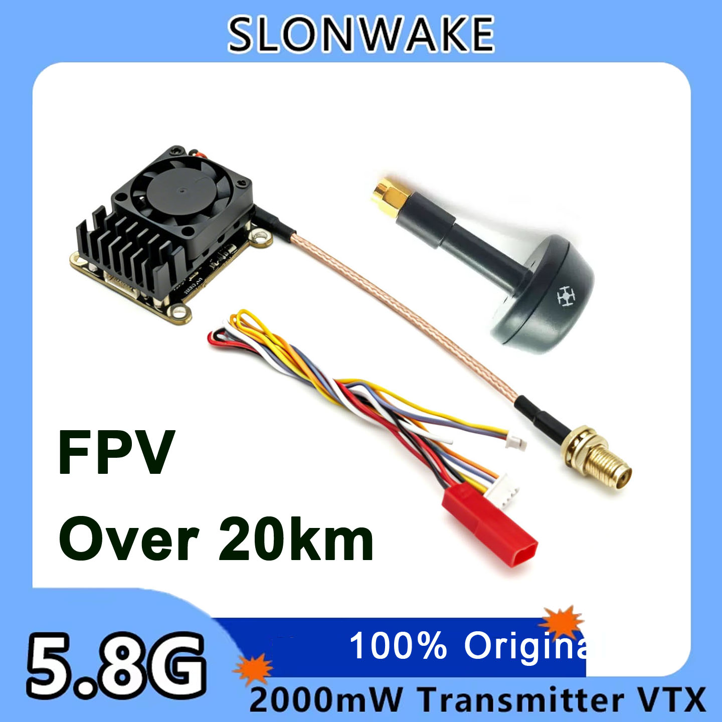 Fpv Drone Frame - อัปเกรดใหม่ 5.8Ghz 2W ตัวส่งสัญญาณภาพวิดีโอไร้สาย FPV VTX