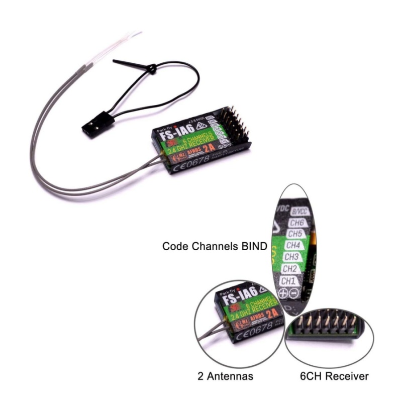 ฟลายสกาย FS-IA6 ตัวรับสัญญาณ 6 - Fpv Drone Battery บทวิจารณ์และราคา